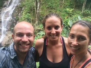 Jay, Ali, and I happy we finally found the waterfall.