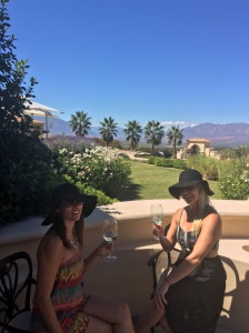 Richelle and I enjoying our wine