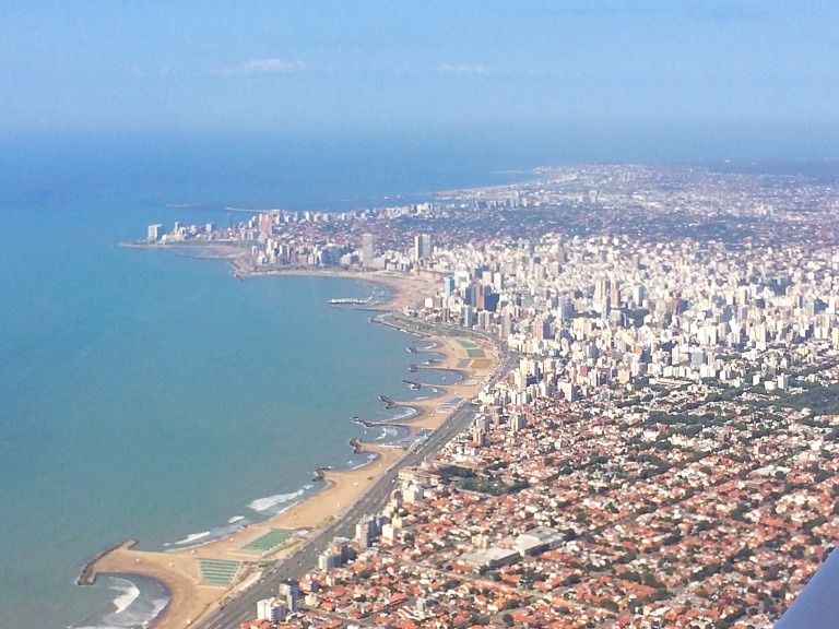 The coast of Mar del Plata
