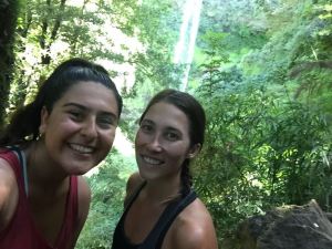 Arianna and I taking selfies because we were so excited to finally see the waterfall!
